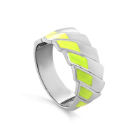 Кольцо из серебра с эмалью неон-эффект Кольцо из серебра с эмалью неон-эффект