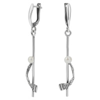 Серебряные серьги с жемчугом