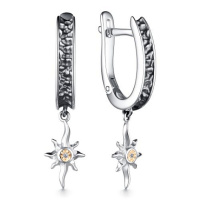 Серьги из серебра с бриллиантом