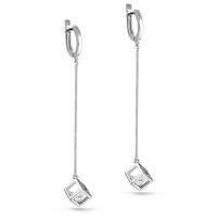 Серебряные серьги с фианитами Серебряные серьги с фианитами