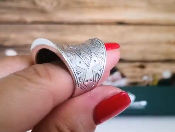Серебряное кольцо «Узор»