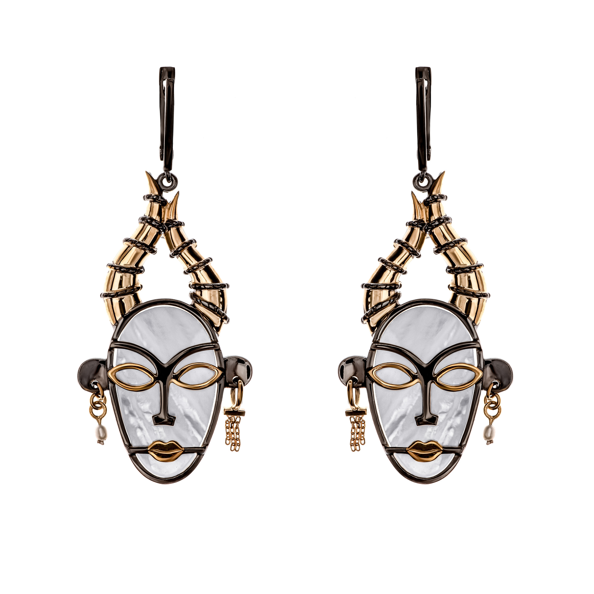 Серебряные серьги «Пикассо»