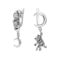 Серьги из серебра «Лунатик»