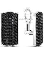 Серебряные серьги со шпинелью