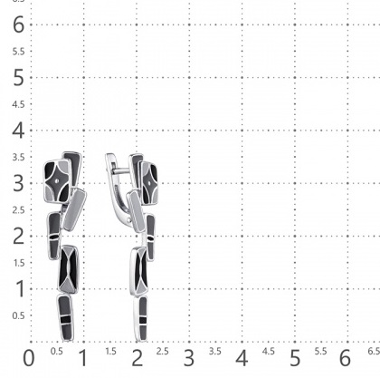 Серебряные серьги «Мозаичная фантазия»