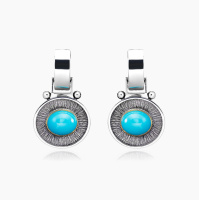 Серебряные серьги «Бирюзовый Взор» Серебряные серьги «Бирюзовый Взор»