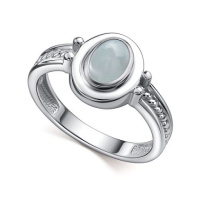 Кольцо из серебра с аквамарином Кольцо из серебра с аквамарином