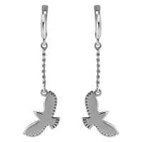 Серьги из серебра «Голуби»