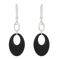 Серьги из серебра с керамикой и фианитами Серьги из серебра с керамикой и фианитами