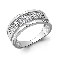 Серебряное кольцо с фианитами