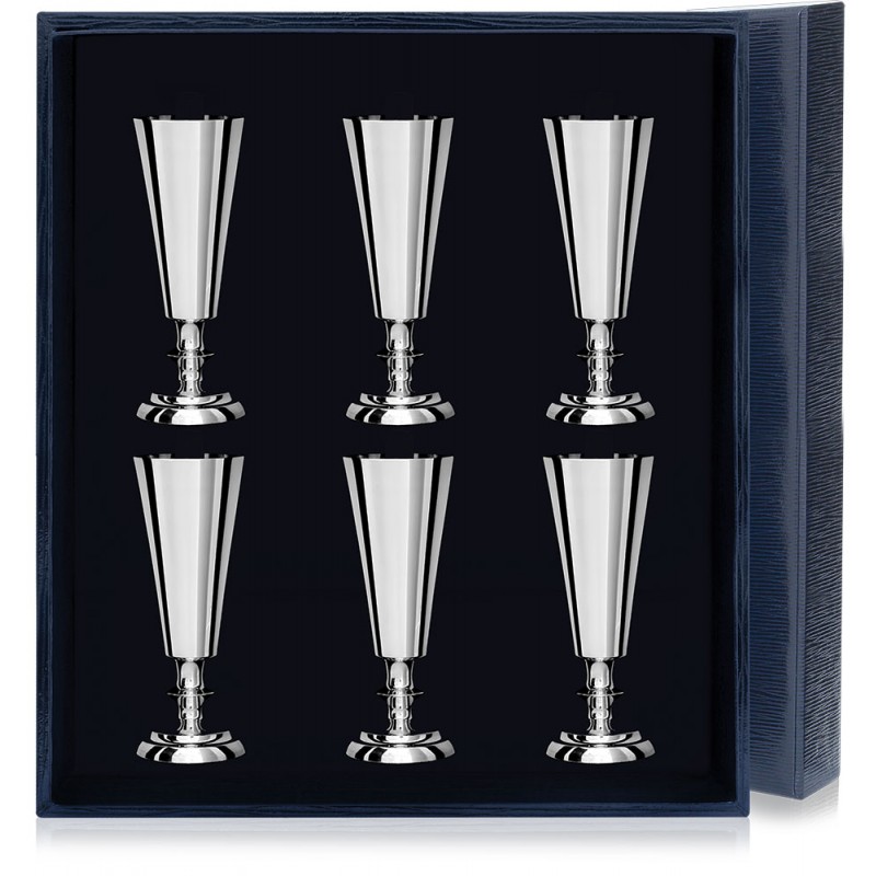 Набор серебряных рюмок «№2» - 6 предметов