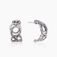 Серебряные серьги «Оковы»