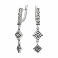 Серебряные серьги «Хоровод»