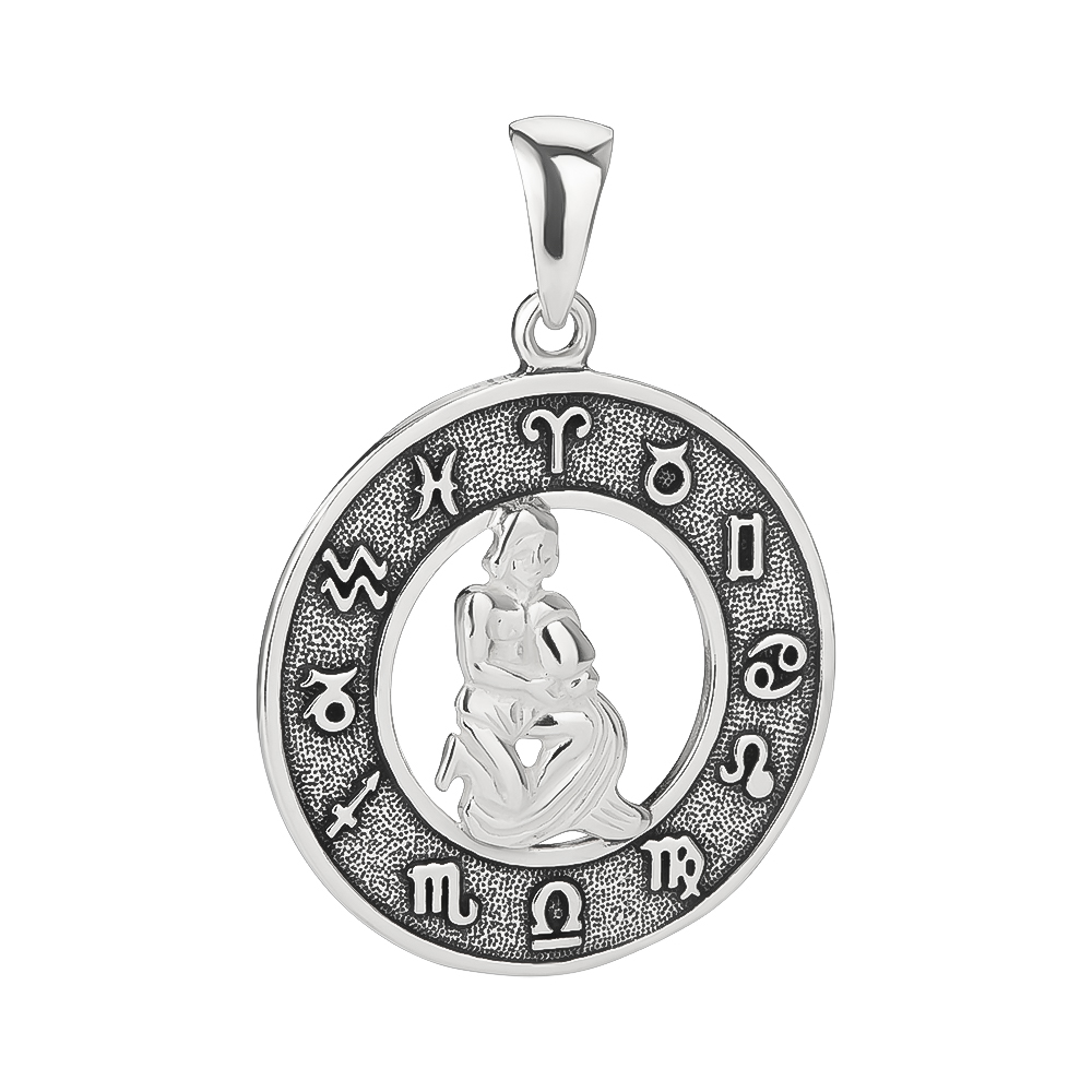 Серебряный кулон знак зодиака «Водолей»
