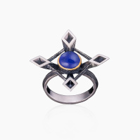 Серебряное кольцо «Полярис» с лазуритом