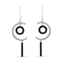 Серьги «Каданс» из серебра с фианитами