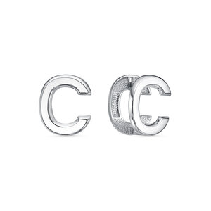 Моносерьга из серебра «С»