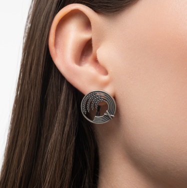 Серебряные серьги «Пшеница колоски» русское поле