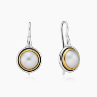 Серьги из серебра с жемчугом