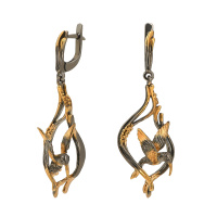 Серьги из серебра «Колибри» Серьги из серебра «Колибри»