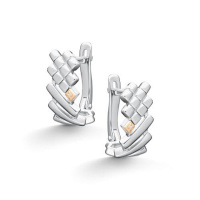 Серьги из серебра с бриллиантами Серьги из серебра с бриллиантами