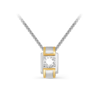 Колье из серебра с муассанитом Колье из серебра с муассанитом