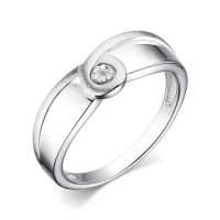 Кольцо из серебра с бриллиантом