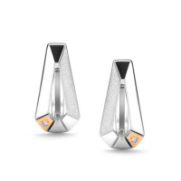 Серьги из серебра с бриллиантом Серьги из серебра с бриллиантом