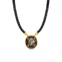 Колье из серебра с агатом Колье из серебра с агатом