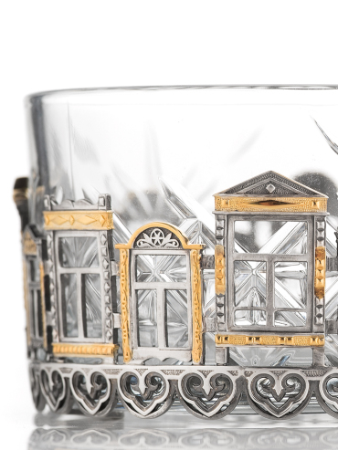 Креманка «Родные окна» серебро и хрусталь