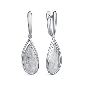 Серьги из серебра «Капли»