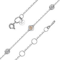 Серебряный браслет с позолотой и бриллиантами Серебряный браслет с позолотой и бриллиантами