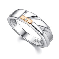 Кольцо из серебра с бриллиантом