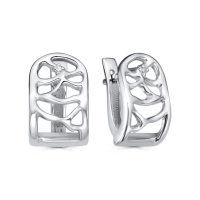 Серьги из серебра с бриллиантом Серьги из серебра с бриллиантом