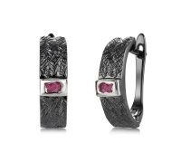 Серебряные серьги с корундом Серебряные серьги с корундом