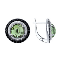 Серьги Sokolov из серебра с миксом камней