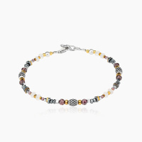 Браслет из серебра с камнем гранат Браслет из серебра с камнем гранат