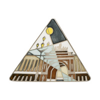 Подвеска «Петербург Белые ночи» из серебра с эмалью ночь