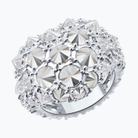 Серебряное кольцо с фианитами «Сердце с шипами» Серебряное кольцо с фианитами «Сердце с шипами»