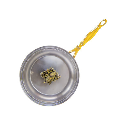 Меднная сковорода «Кукуруза» со стеклянной крышкой (1,7 л)