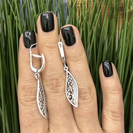 Серебряные серьги «Горошек»