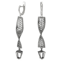 Серьги из серебра «Иоановски мост Петербург»