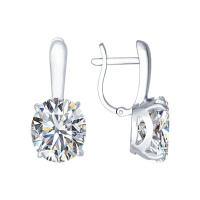 Серебряные серьги Sokolov с фианитом