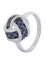 Кольцо из серебра с натуральным сапфиром Кольцо из серебра с натуральным сапфиром