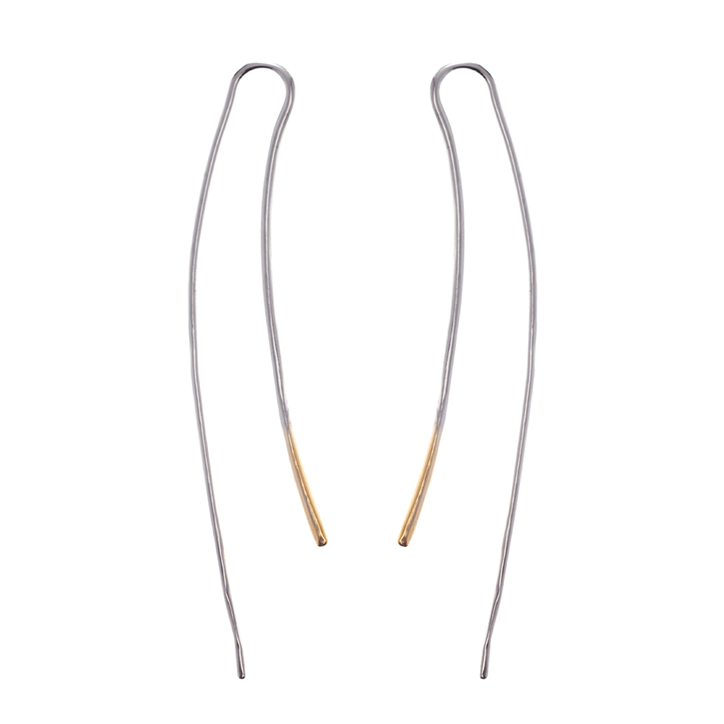 Серьги из серебра с позолотой