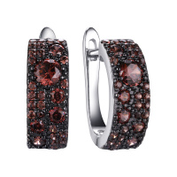 Серебряные серьги с фианитами