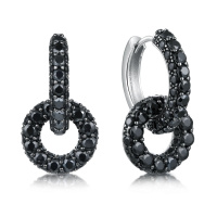 Серьги из серебра со шпинелью