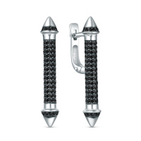 Серьги из серебра с фианитами