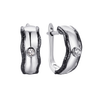 Серебряные серьги с фианитами Серебряные серьги с фианитами