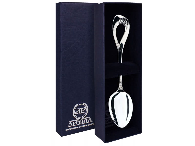 Серебряная чайная ложка «Мимоза»